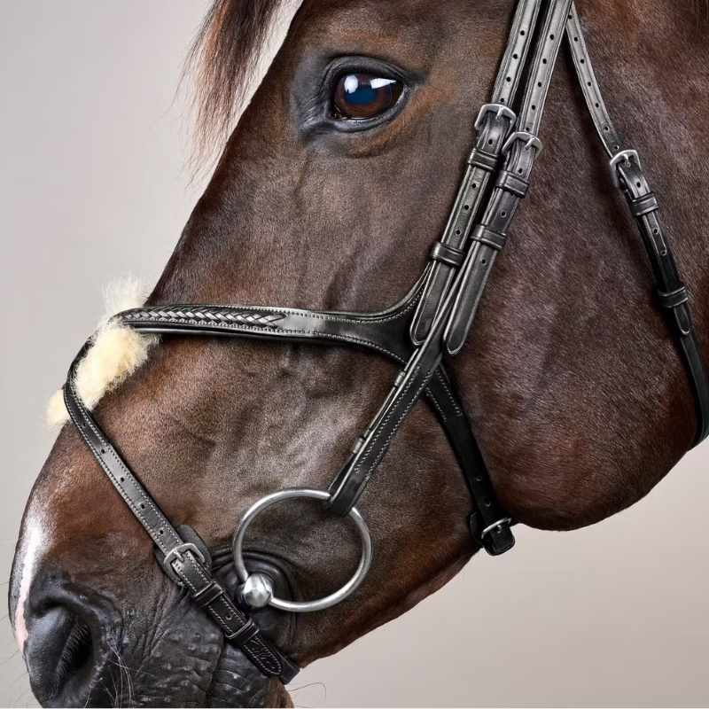 Träns Mexikansk Nosgrimma Plaited New English Collection Svart