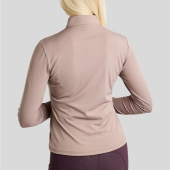 Träningstopp MoMegan Polo Long Sleeve Pearl Grey Träningstopp MoMegan Polo Long Sleeve Pearl Grey