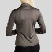 Träningstopp MoMegan Polo Long Sleeve Grå Träningstopp MoMegan Polo Long Sleeve Grå