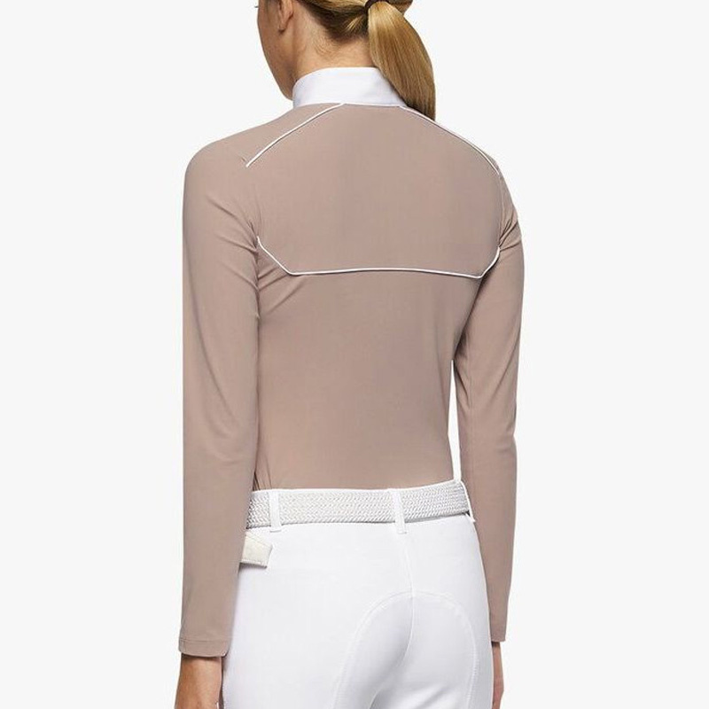 Tävlingstopp Jr Team Daytona Jersey Zip Polo Beige