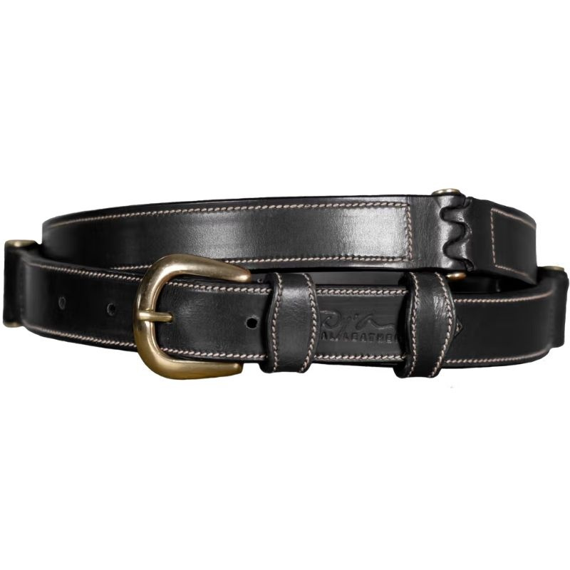 Skärp Flat Leather Svart