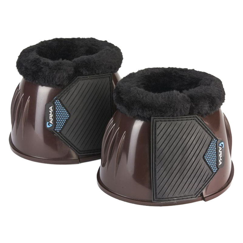Boots Glossy PVC Fleece Brun
