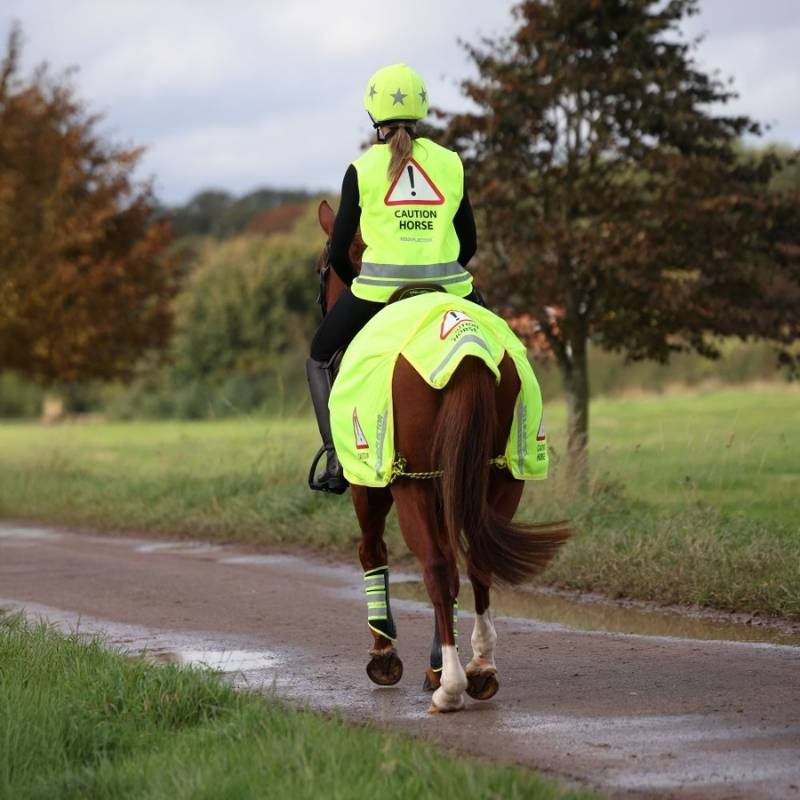 Reflexväst Caution Horse Gul