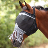 Flughuva Fine Mesh without Ears with Nose Fringe Svart Flughuva Fine Mesh without Ears with Nose Fringe Svart