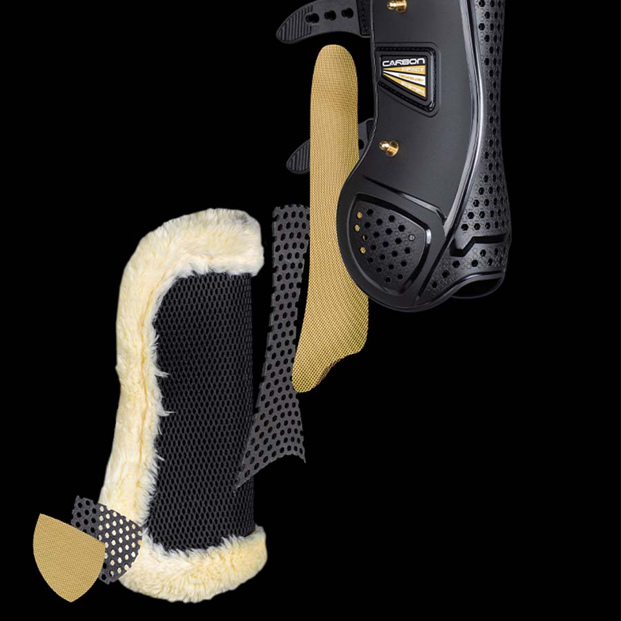 Benskydd Oxi-Zone Air Motion SupaFleece Svart/Natur
