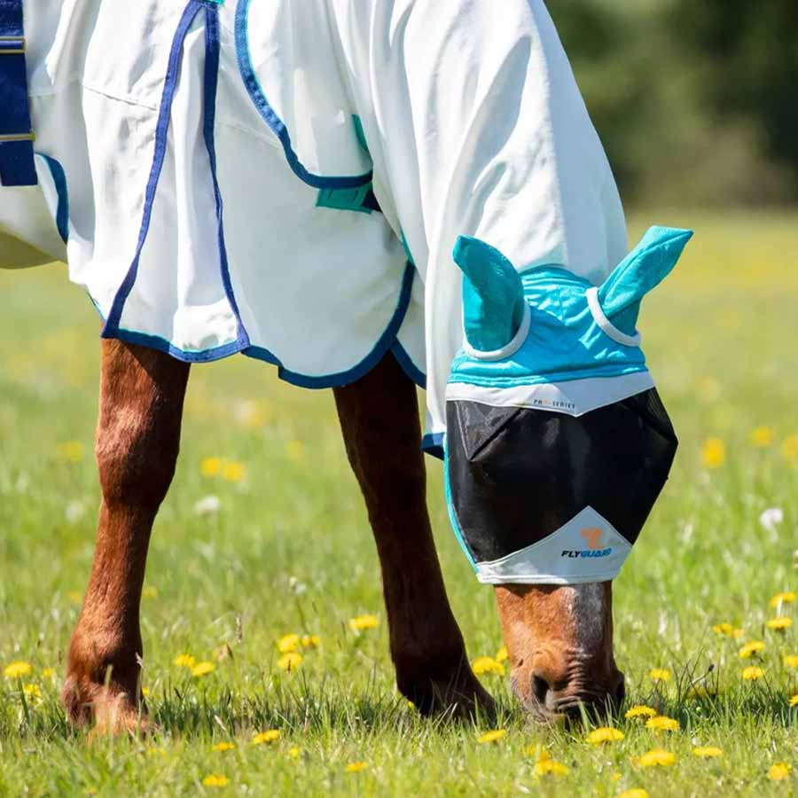 Flugmask Fine Mesh med Öron Teal/Grå