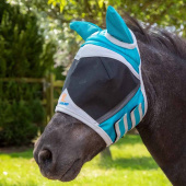 Flugmask Fine Mesh med Öron Teal/Grå Flugmask Fine Mesh med Öron Teal/Grå