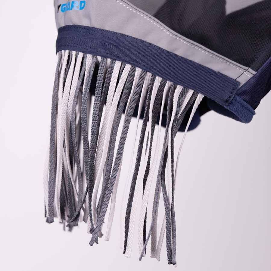 Flughuva Fine Mesh with Ears & Nose Fringe Marinblå
