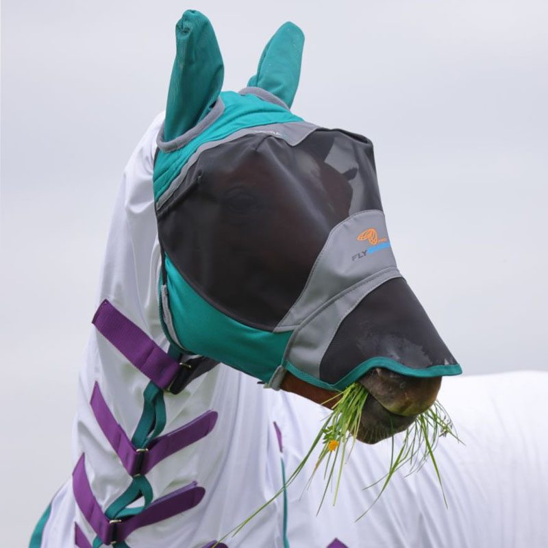 Flugmask med Öron & Nos Teal/Grå