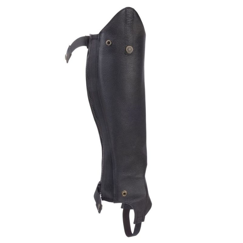 Shortchaps Leather Svart