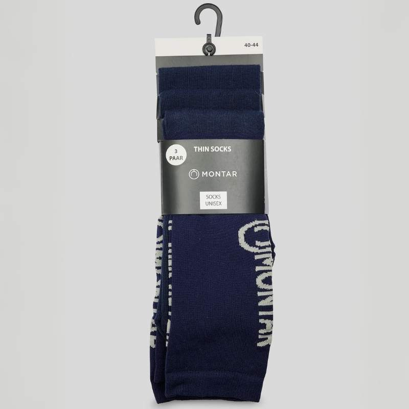Ridstrumpor Nylon 3-pack Marinblå