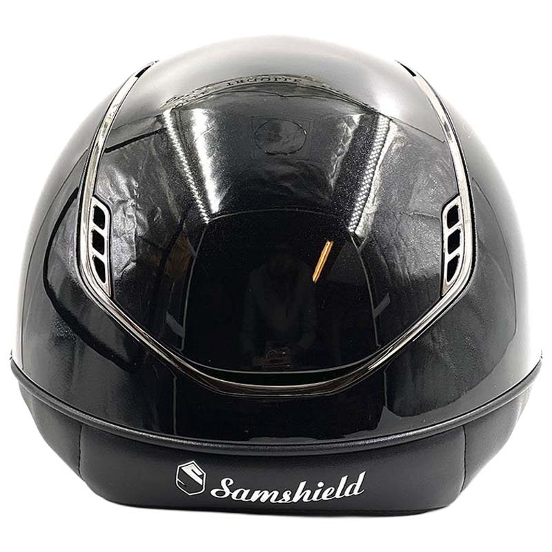 Ridhjälm Miss Shield 2.0 Glossy Crystal Blazon Svart