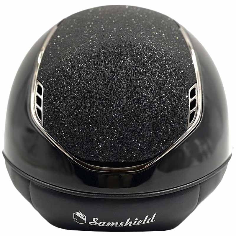 Ridhjälm Miss Shield 2.0 Glossy Crystal Fabric Svart