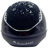 Ridhjälm Miss Shield 2.0 Glossy Flower Swarovski Jewelry Chrome Marinblå Ridhjälm Miss Shield 2.0 Glossy Flower Swarovski Jewelry Chrome Marinblå