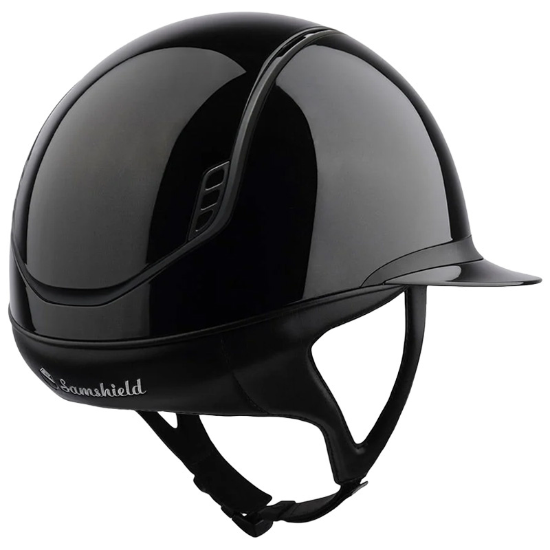 Ridhjälm Miss Shield 2.0 Glossy Matt Trim Blazon Svart