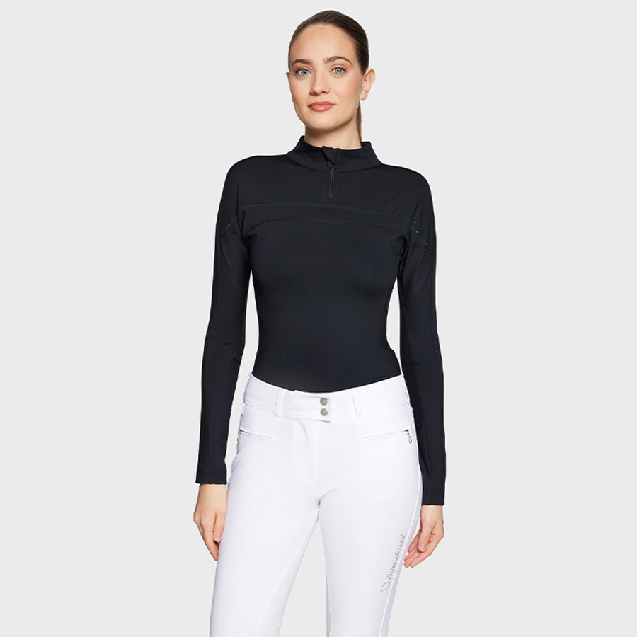 Funktionströja Amber 1/2 Zip Svart