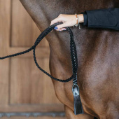 Lädergrimskaft Plaited WBD Svart Lädergrimskaft Plaited WBD Svart