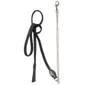 Lädergrimskaft med Kedja Plaited Working Collection Svart Lädergrimskaft med Kedja Plaited Working Collection Svart